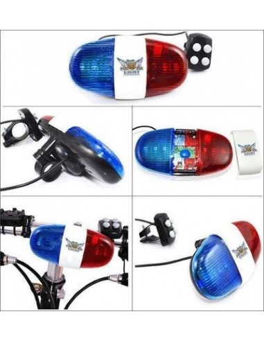 Sirena politie cu girofar de bicicleta